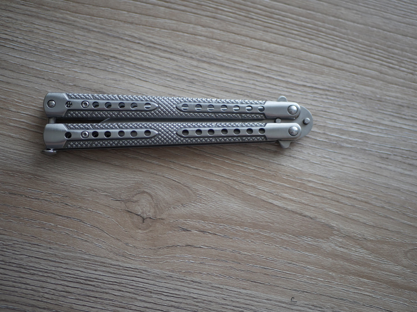 Butterfly Knife 5" Blade, Sliver Pattern