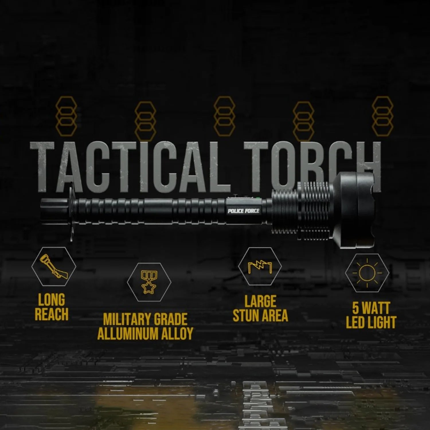 Police Force - Tactical Torch Stun Flashlight 17,000,000